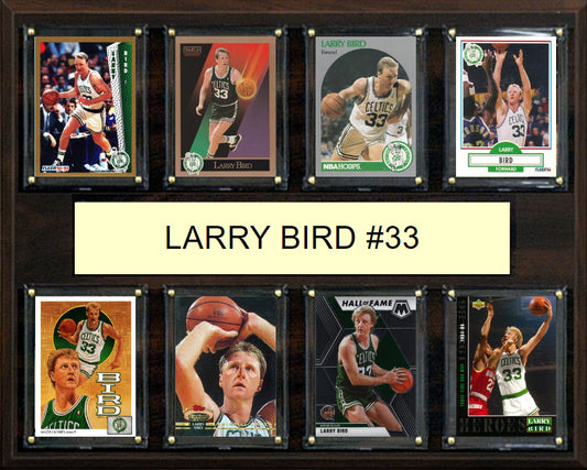 Larry Bird 33 8 Card Plaque Donruss Hoops Fleer Topps 2025 2024 Boston Celtics