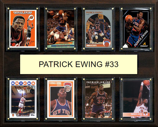 Patrick  Ewing 33 8 Card Plaque Donruss Hoops Fleer Topps 2025 2024 New York Knicks