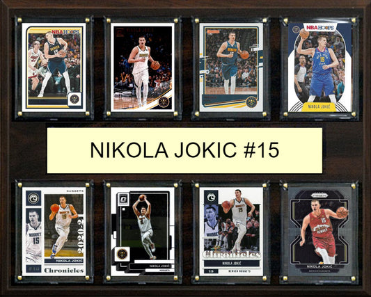 Nikola Jokic 8 Card Plaque Donruss Hoops Fleer Topps 2025 2024 Denver Nuggets