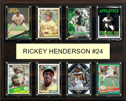 Rickey Henderson #24 Plaque 8 Cards Topps Bowman 2023 2024 2022 Oakland A's