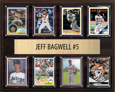 Jeff Bagwell Houston Astros Hall of Fame Fan Gift Plaque 12x15 8 Cards Topps, Bowman 2024 2025 2026