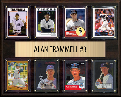 Alan Trammell Detroit Tigers Hall of Fame Fan Gift Plaque 12x15 8 Cards Topps, Bowman 2024 2025 2026