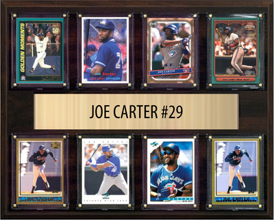 Joe Carter Toronto Blue Jays Fan Gift Plaque 12x15 8 Cards Topps, Bowman 2024 2025 2026