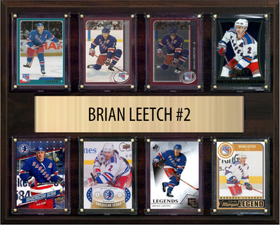 Brian Leetch New York Rangers Fan Gift Plaque 12x15 8 Cards Upper Deck 2024 2025 2026