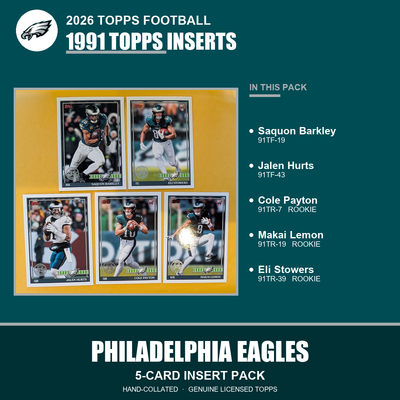 Philadelphia Eagles 2026 Topps Football 1991 Topps insert pack