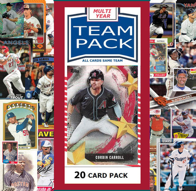 20 Card Multiyear Team Pack Arizona Diamondbacks 2024 2023 2025 Corbin Carroll Topps Stadium Club Archives Chrome Heritage Bowman hand-collated team set