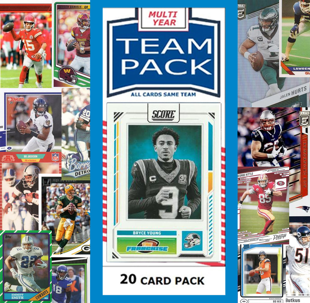 20 Card Team Pack Carolina Panthers 2025 Score 2024 Donruss Bryce Young plaque
