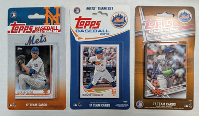 2017 2019 2013 New York Mets Topps Factory Team Set Bundle - Jacob DeGrom David Wright hand-collated team set