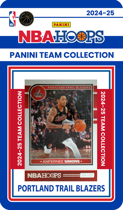 2024-25 NBA Hoops Factory Sealed Team Set Portland Trail Blazers Anfernee Simons plaque