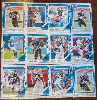 2024 Donruss Carolina Panthers NFL Team Set Bryce Young Jonathon Brooks plaque