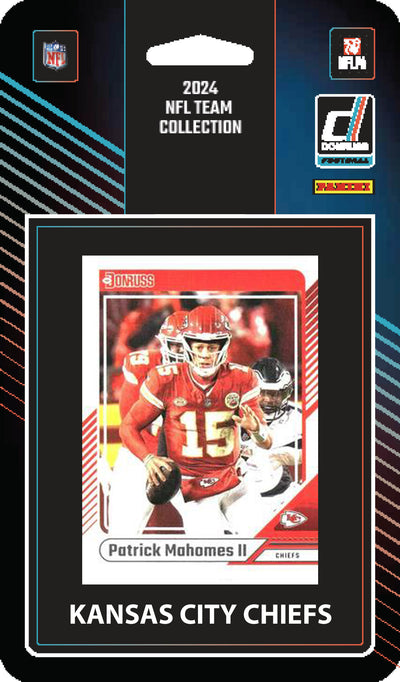 2024 Donruss Factory Sealed Kansas City Chiefs NFL Team Set Mahomes Kelce plaque