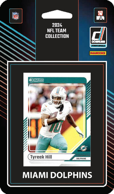 2024 Donruss Factory Sealed Miami Dolphins NFL Team Set Tyreek Hill plaque