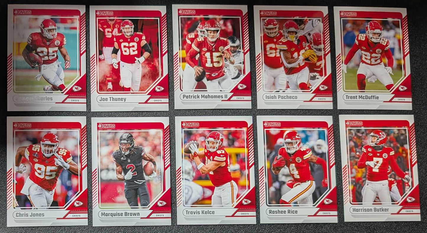 2024 Donruss Kansas City Chiefs NFL Veterans Set Mahomes Kelce Pacheco plaque