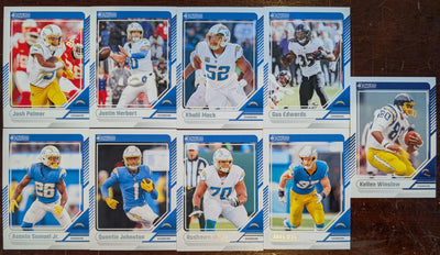 2024 Donruss Los Angeles Chargers NFL Veterans Set (9) Justin Herbert Joey Bosa plaque