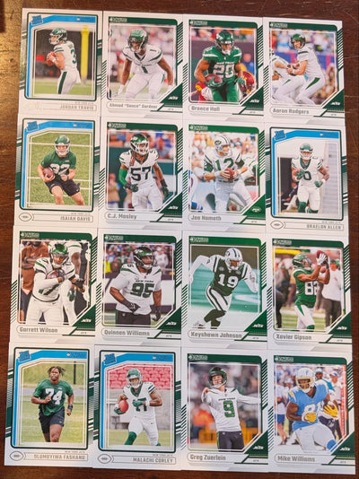 2024 Donruss New York Jets NFL Team Set Aaron Rodgers plaque