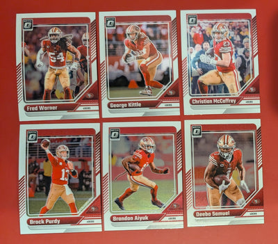 2024 Donruss Optic San Francisco 49ers NFL Veteran Team CMAC Purdy Kittle plaque