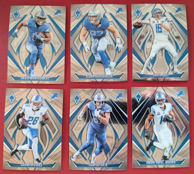 2024 Panini Phoenix NFL Team Pack Detroit Lions Jared Goff Gibbs Amon Ra St-Brown plaque