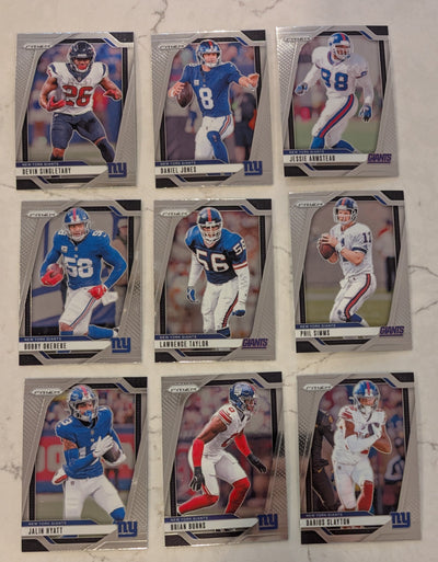 2024 Panini Prizm Team Pack New York Giants Lawrence Taylor Brian Burns Phil Simms plaque