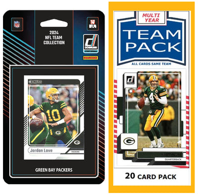 Green Bay Packers 2025 2024 2023 Team Pack 20 Cards Brett Favre + 2024 Donruss Team Set Jordan Love