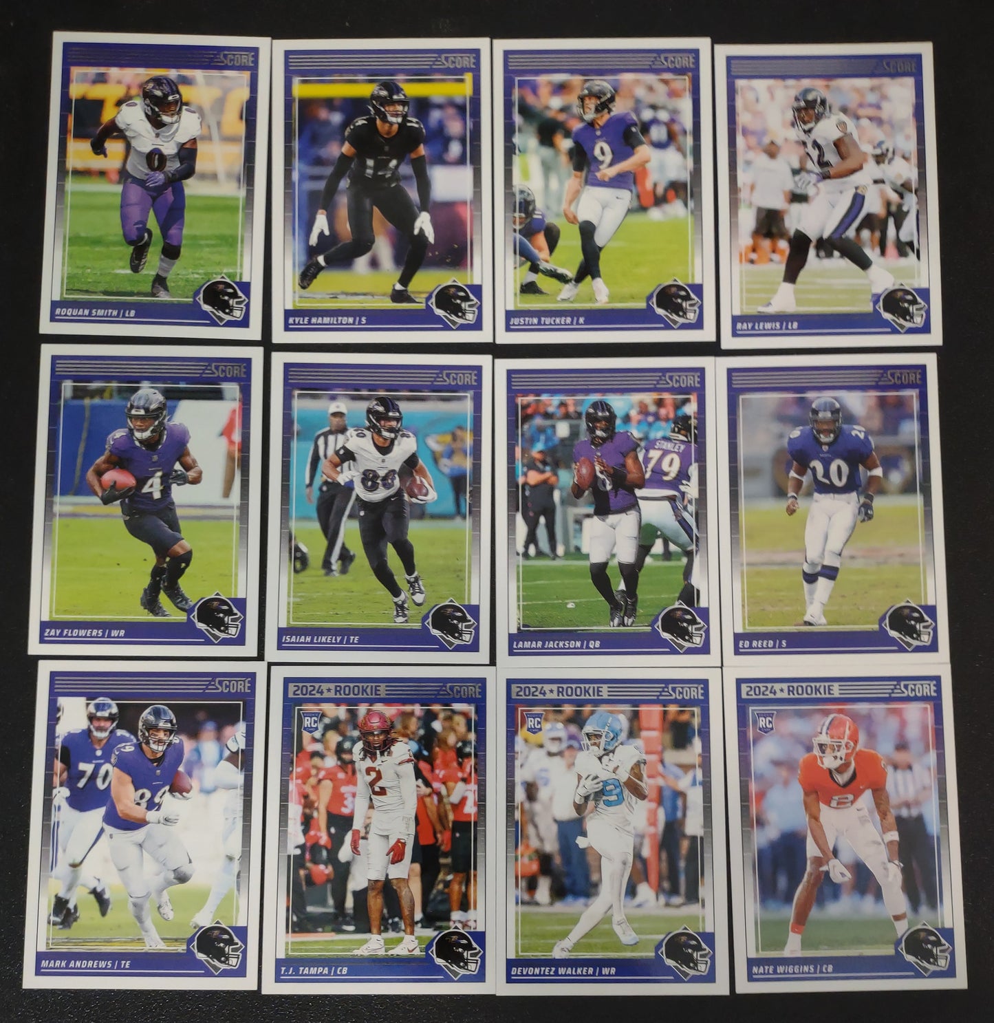 2024 SCORE NFL Baltimore Ravens Team Set Lamar Jackson plaque