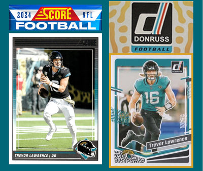 2024 SCORE NFL Jacksonville Jaguars Team Set Trevor Lawrence + 2023 Donruss plaque