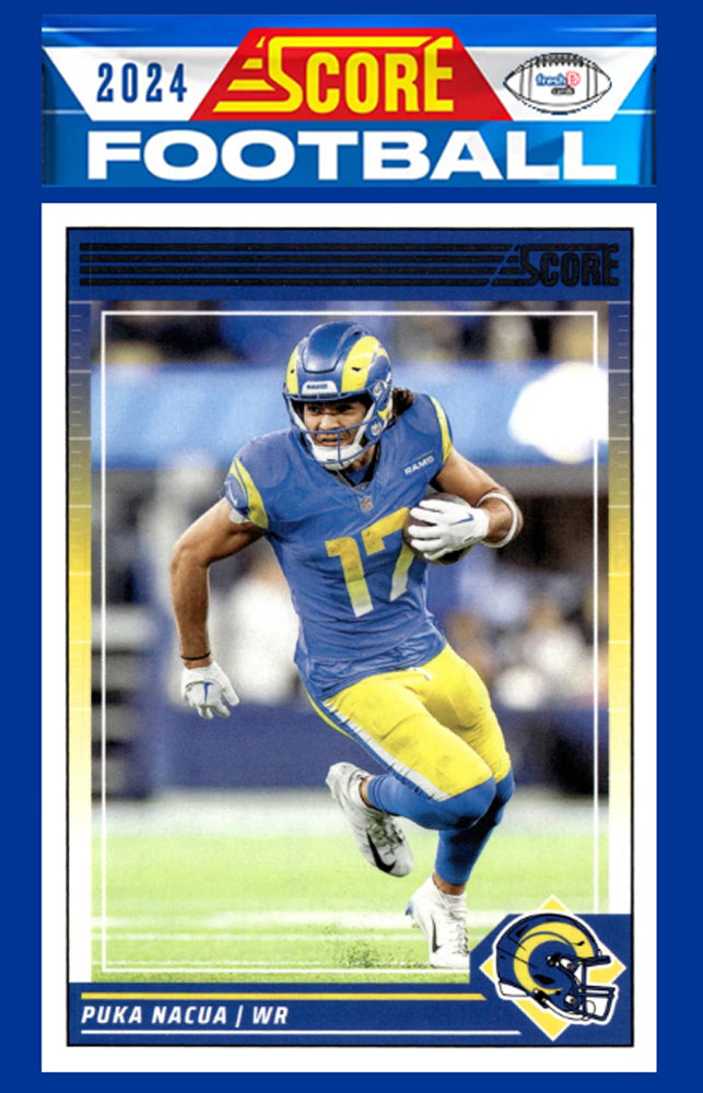 2024 SCORE NFL Los Angeles Rams Team Set Puka Nacua plaque