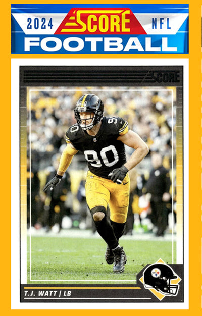 2024 SCORE NFL Pittsburgh Steelers Team Set TJ Watt Hines Ward plaque