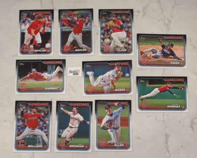 2024 Topps Series 1 Team Set In Hand Cleveland Guardians plaque
