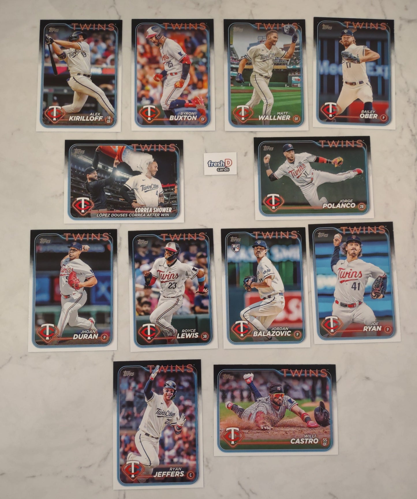 2024 Topps Series 1 Team Set In Hand Minnesota Twins Royce Lewis plaque