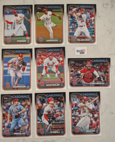 2024 Topps Series 1 Team Set In Hand St Louis Cardinals plaque