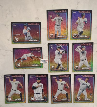 2024 Topps Series 2 Summer Holiday Team Set New York Yankees Stanton Austin Wells RC plaque