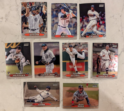 2024 Topps Stadium Club CHROME Team Set (10) Detroit Tigers Skubal Cabrera plaque