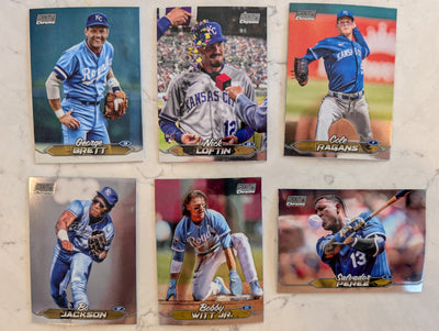2024 Topps Stadium Club CHROME Team Set (6) Kansas City Royals George Brett Witt Bo plaque