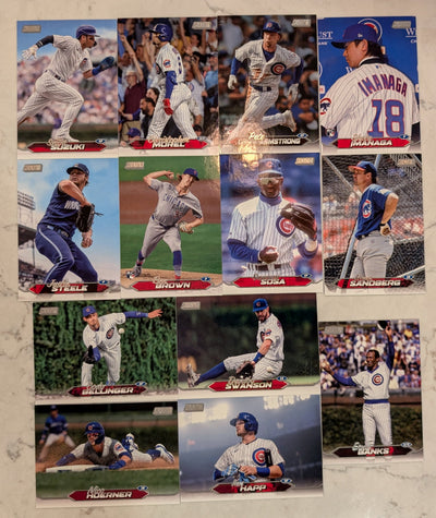 2024 Topps Stadium Club Team Set (13) Chicago Cubs Shota Imanaga PCA Banks Sandberg plaque