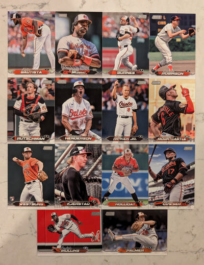 2024 Topps Stadium Club Team Set (14) Baltimore Orioles Holliday 211 Ripken plaque