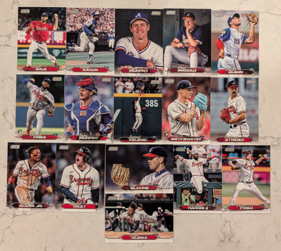 2024 Topps Stadium Club Team Set (17) Atlanta Braves Acuna Strider Chipper plaque