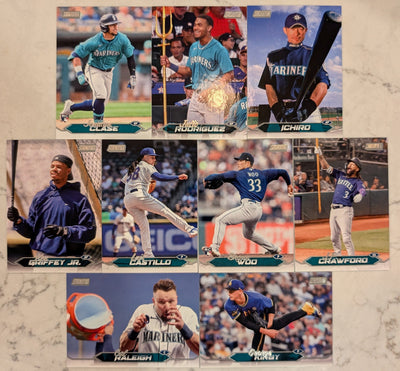 2024 Topps Stadium Club Team Set (9) Seattle Mariners Ichiro Ken Griffey Clase plaque