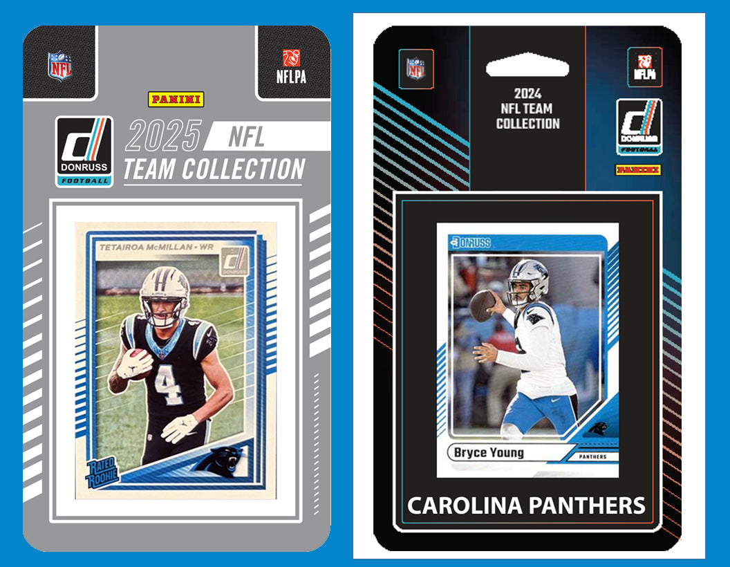 2025 2024 Donruss NFL Factory Sealed Team Set 2 Pack Carolina Panthers Tetairoa McMillan Bryce