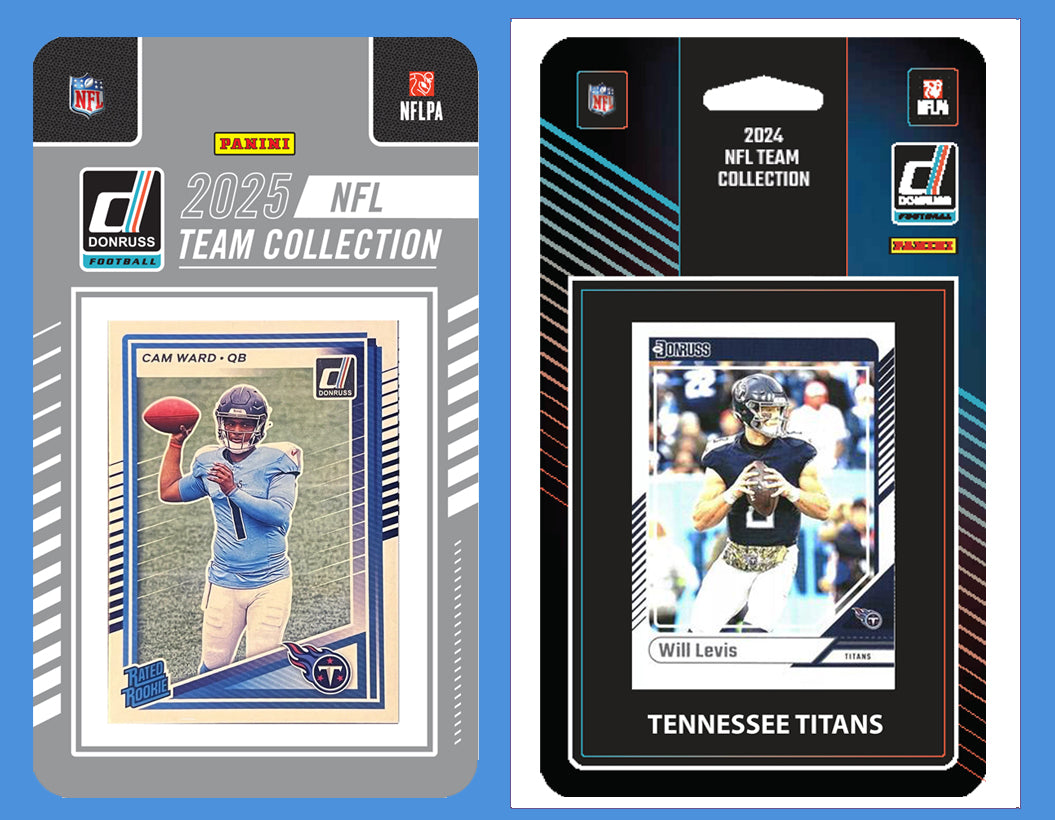 2025 2024 Donruss NFL Factory Sealed Team Set 2 Pack Tennessee Titans Cam Ward RC