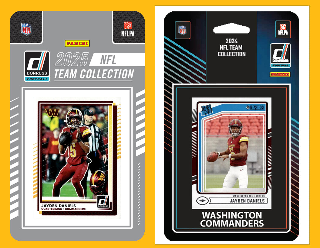 2025 2024 Donruss NFL Factory Sealed Team Set 2 Pack Washington Commanders Jayden Daniels RC