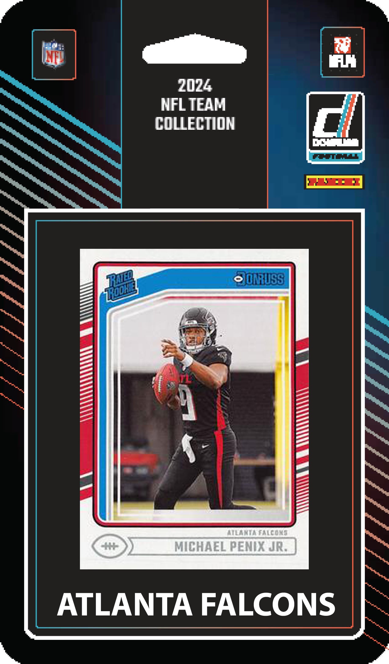 2025 2024 Donruss NFL Factory Sealed Team Set 2 Pack Atlanta Falcons Bijan Robinson Penix hand-collated team set