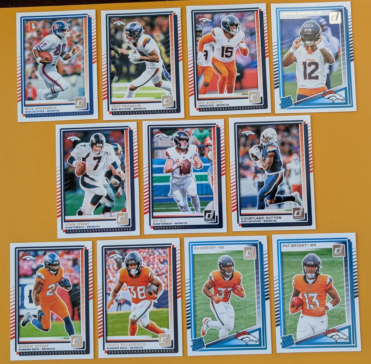 2025 2024 Donruss NFL Factory Sealed Team Set 2 Pack Denver Broncos Bo Nix Elway hand-collated team set