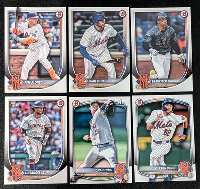 2025 BOWMAN Paper Prospects Team Set BP New York Mets Juan Soto Luisangel Acuna Tong Benge plaque