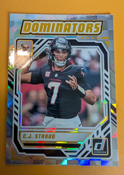2025 DONRUSS Dominators Foil CJ Stroud Houston Texans plaque