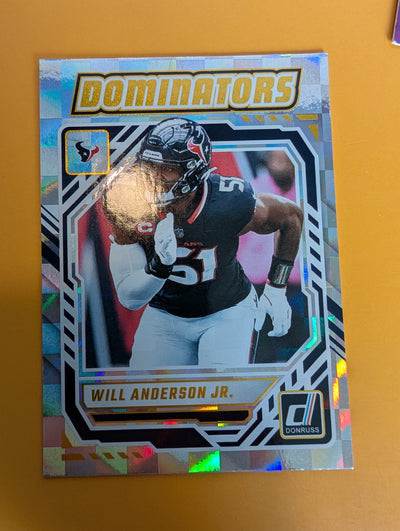 2025 DONRUSS Dominators Foil Will Anderson Jr Houston Texans plaque