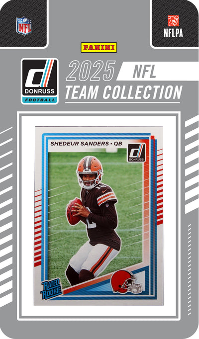 2025 Donruss NFL Factory Sealed Team Set Cleveland Browns - Shedeur Sanders RC hand-collated team set