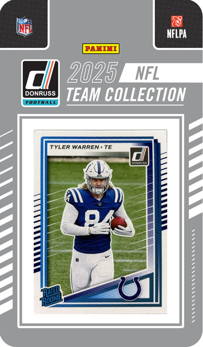 2025 Donruss NFL Factory Sealed Team Set Indianapolis Colts - Tyler Warren RC hand-collated team set