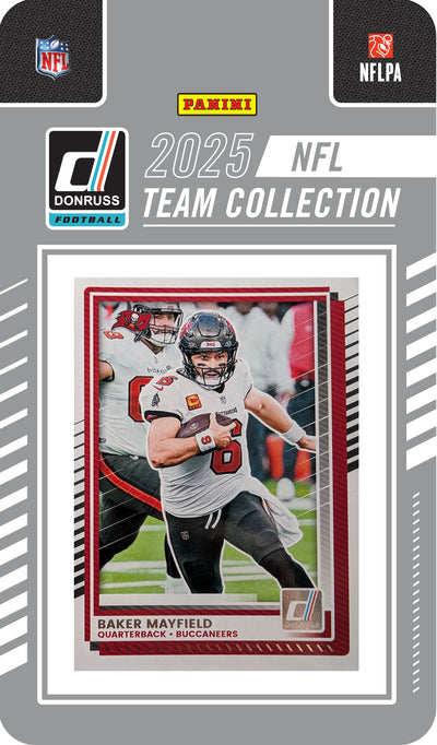 2025 Donruss NFL Factory Sealed Team Set Tampa Bay Buccaneers - Mayfield Egbuka RC hand-collated team set