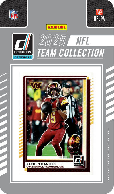2025 Donruss NFL Factory Sealed Team Set Washington Commander Jayden Daniels hand-collated team set