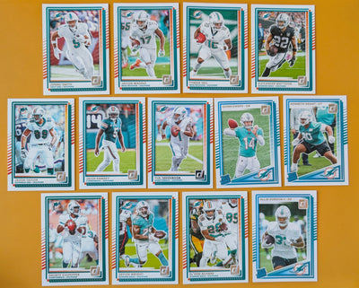 2025 Donruss NFL Team Set Miami Dolphins - Tua Tyreek Hill Ewers hand-collated team set